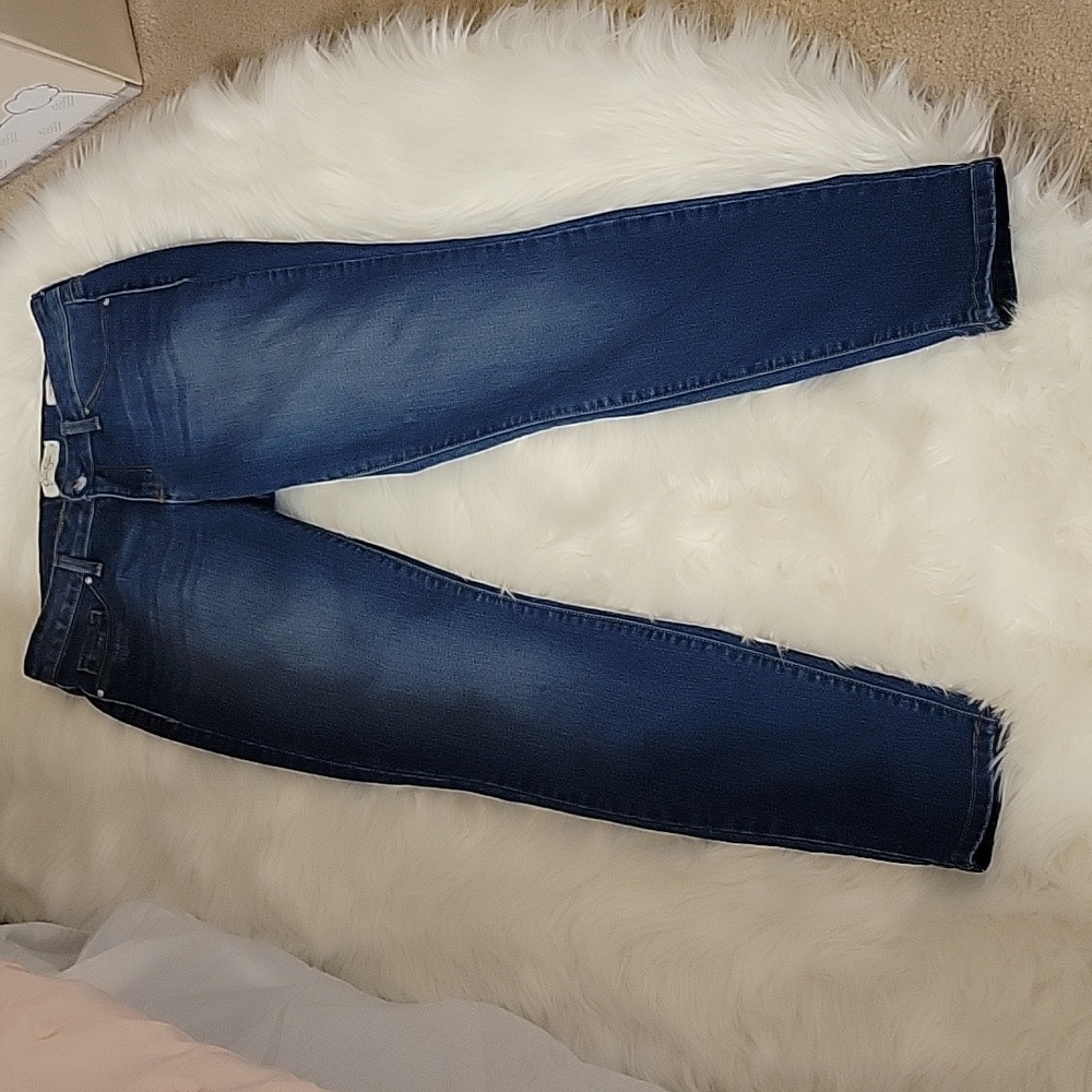 Jessica Simpson Kiss Me Super Skinny stretch denim blue jeans Size 28 Excellent…